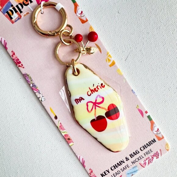 Piper K Cherry Print Keychain - Picture 5 of 6